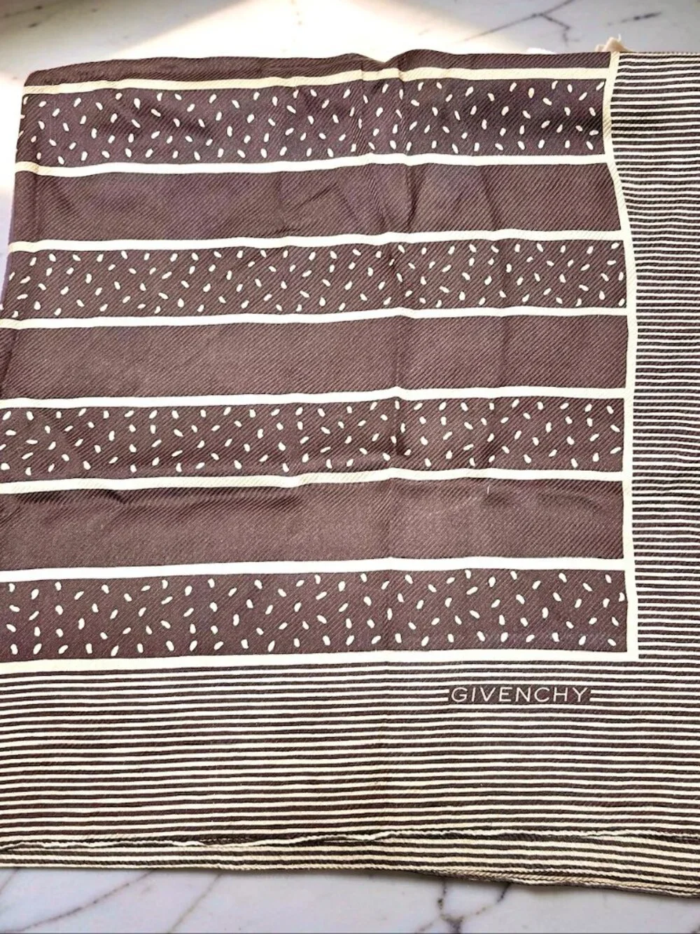 Vintage Givenchy 100% Silk Scarf 34